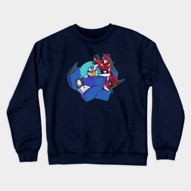 Animated Style Knock Out and Breakdown Crewneck Sweatshirt by glitzbot